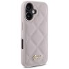 Guess GUHCP16SPSQSQSP iPhone 16 6.1 różówy/pink hardcase Quiled Metal Logo